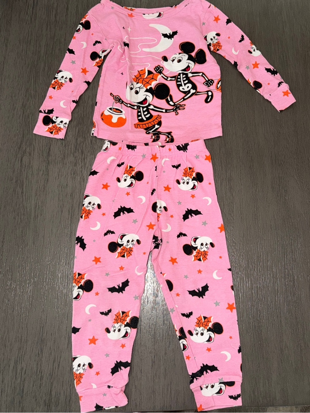 Disney Pink Mickey & Minnie Mouse Halloween Pajama Set